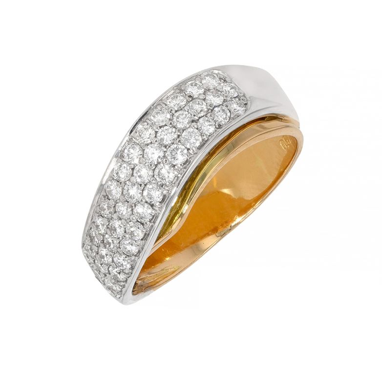 Bague diamants 0.64 carat 2 ors 7.69g Comme neuf -  reconditionné disponible sur Gemme Les Bijoux